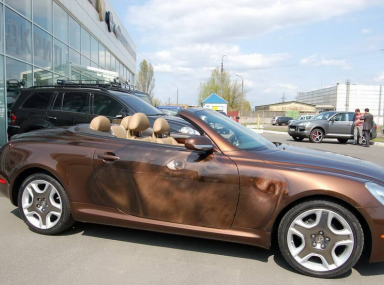Lexus SC430 аэрография, камера заднего вида